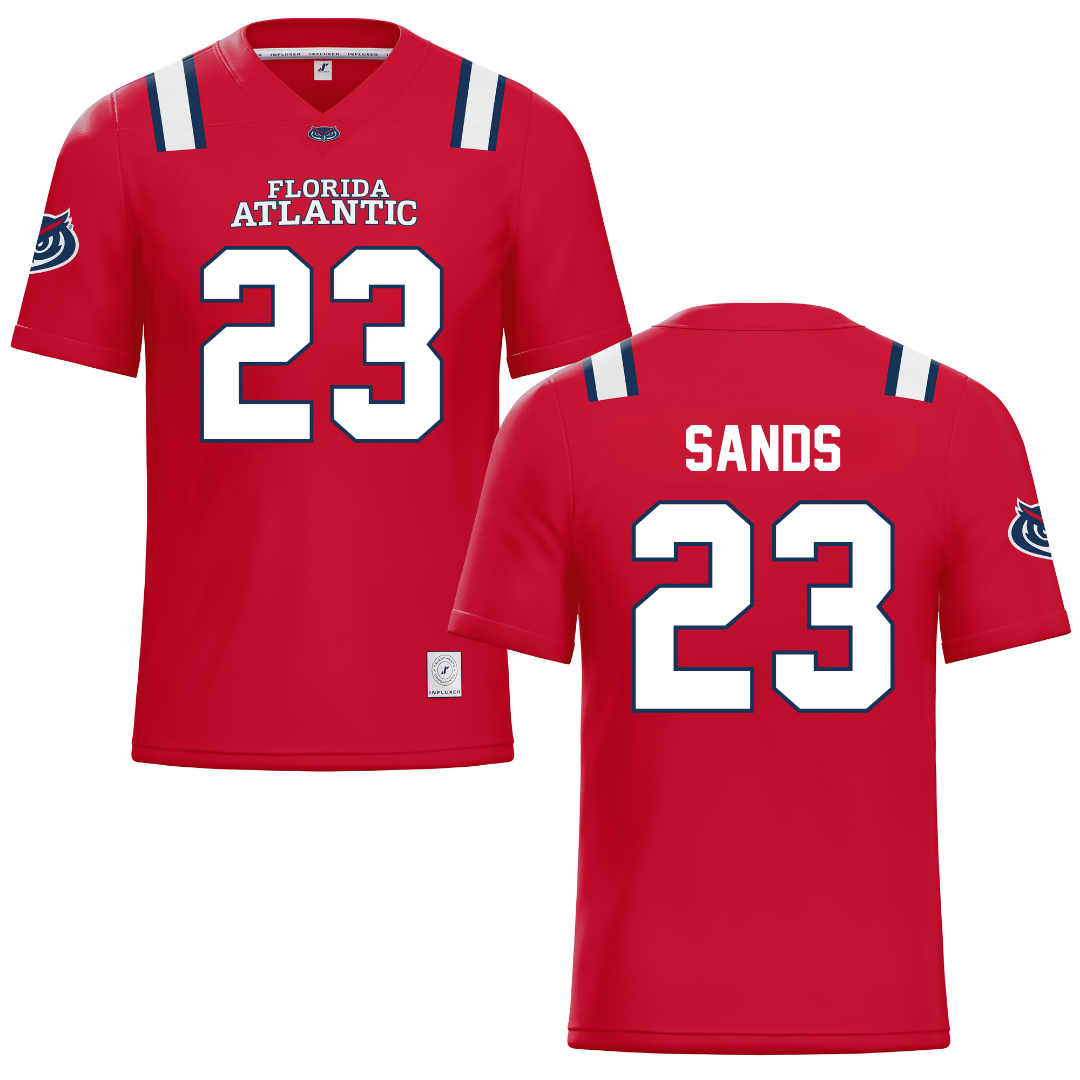 Florida Atlantic University Red Football Jersey - #23 Gemari Sands
