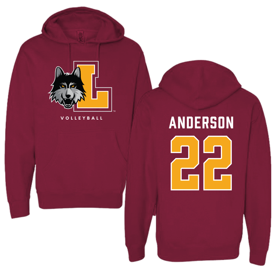 Loyola University-Chicago Volleyball Maroon Hoodie - #22 Lukas Anderson