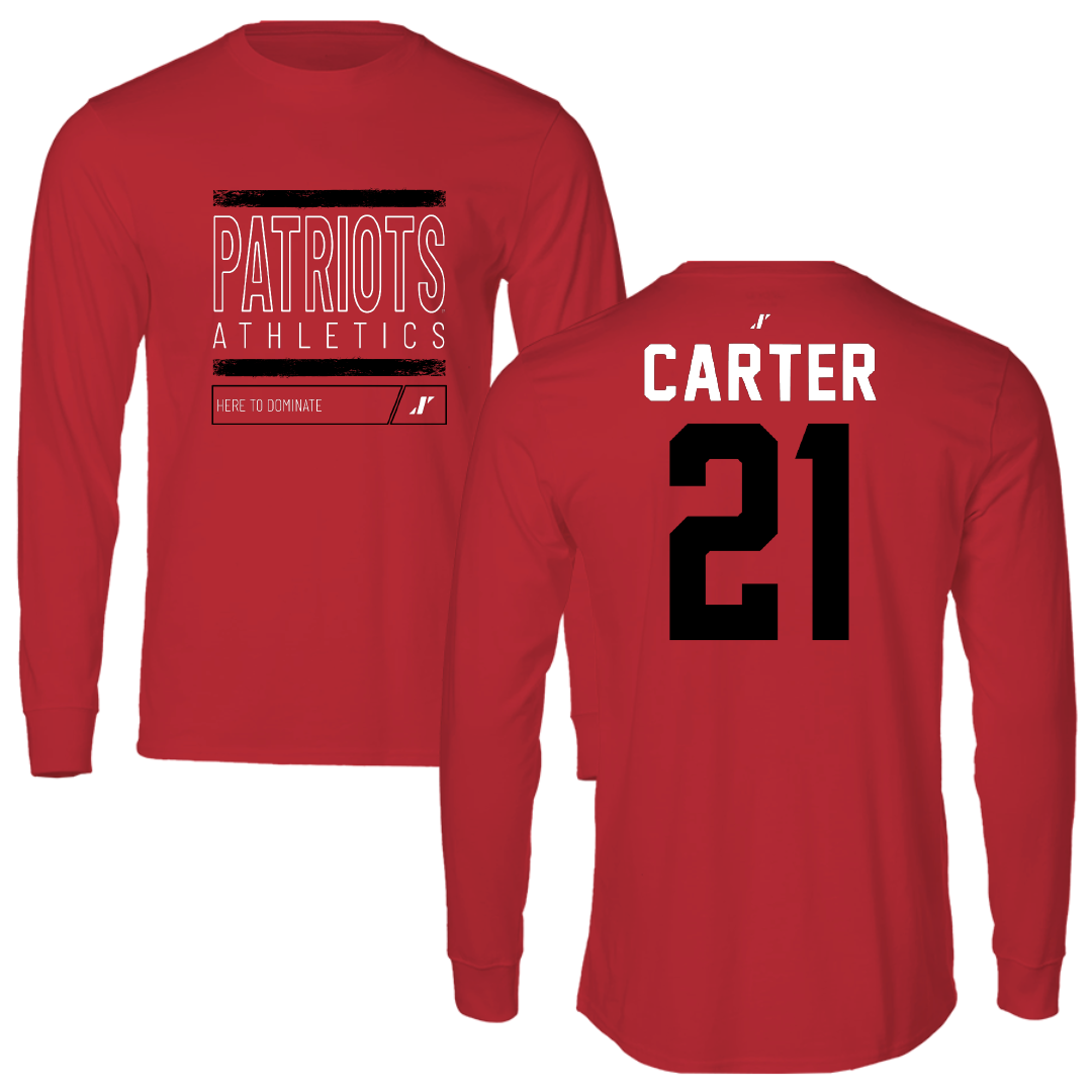 Dallas Baptist University Soccer Red Dominate Long Sleeve - #21 Amiyah Carter