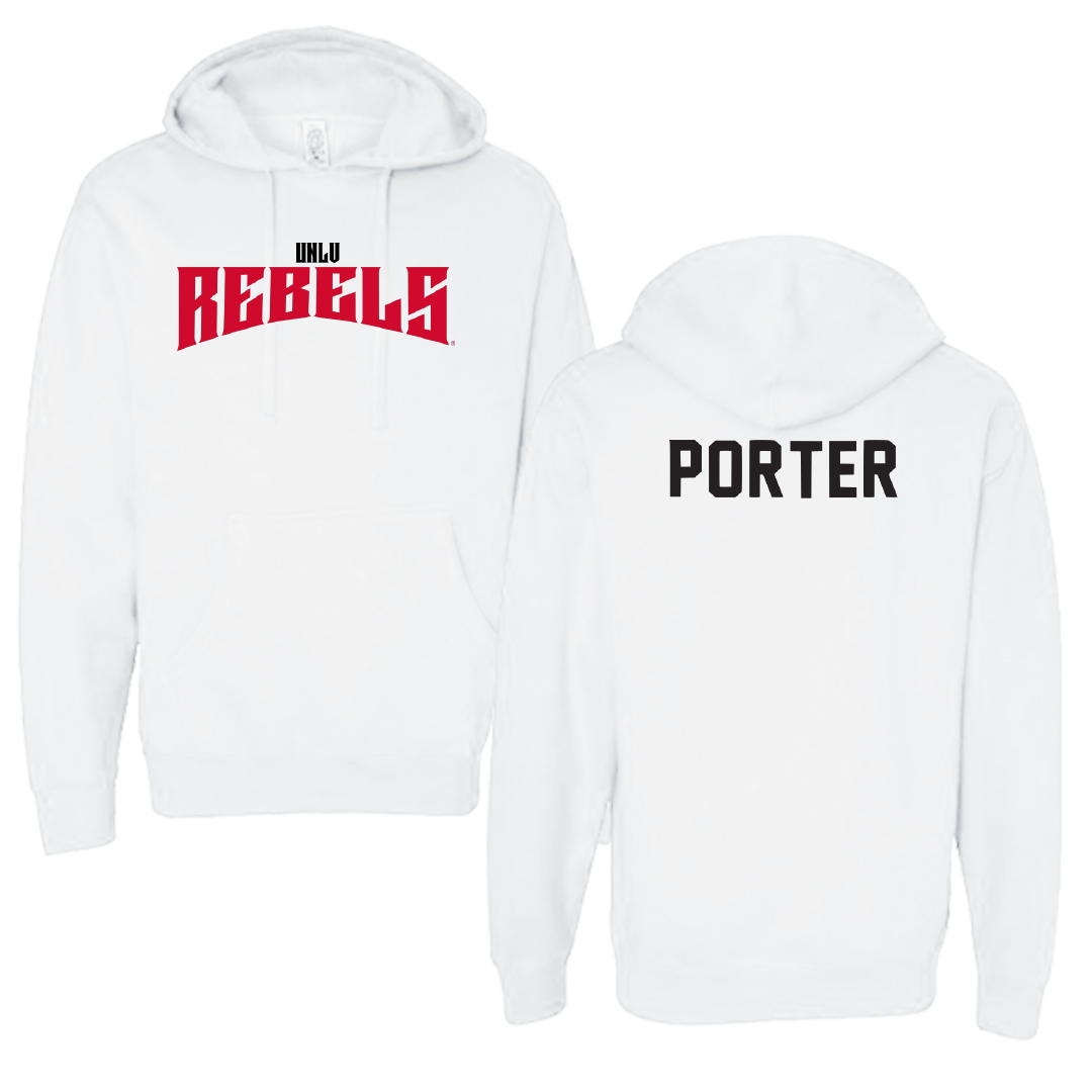 University of Nevada-Las Vegas TF and XC White Classic Hoodie - Kennedi Porter