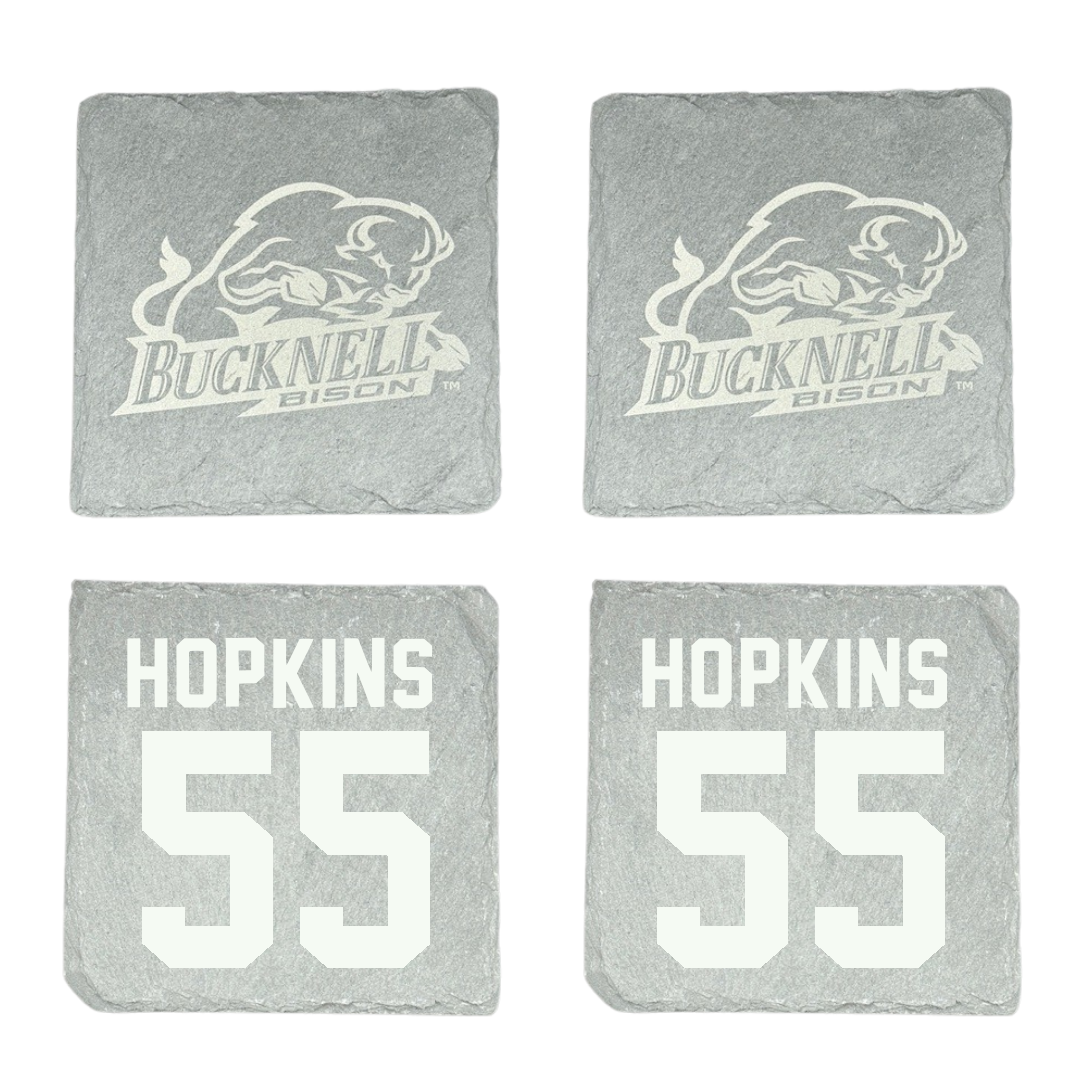 Bucknell University Lacrosse Stone Coaster (4 Pack)  - #55 Will Hopkins