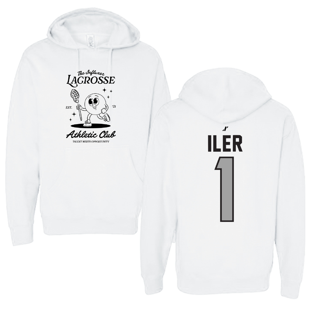 Lacrosse White Influxer Athletic Club Hoodie - #1 Madison Iler