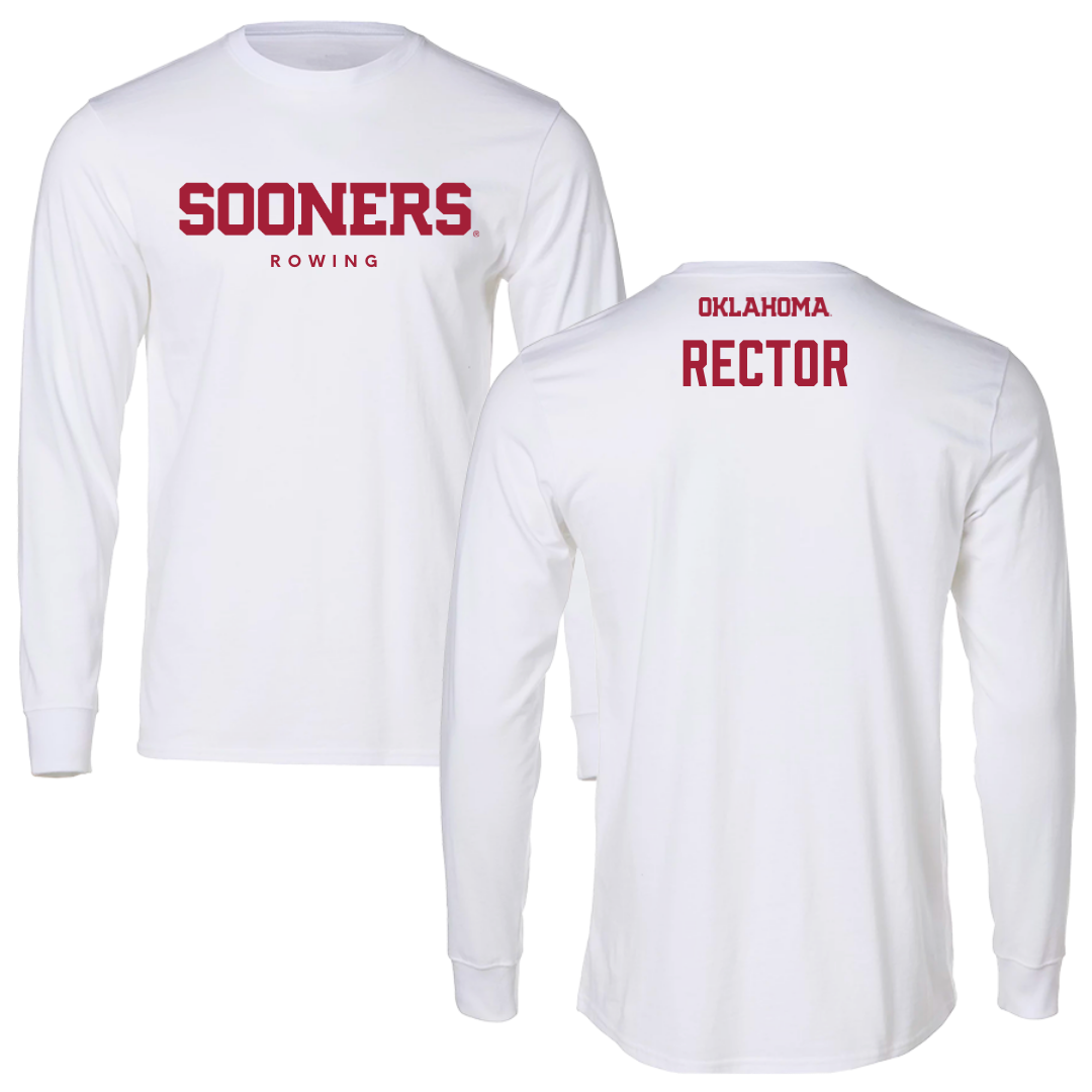 University of Oklahoma Rowing White Sooners Performance Long Sleeve - Lily Rector