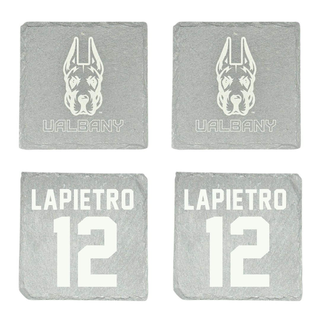 University at Albany Lacrosse Stone Coaster (4 Pack)  - #12 Darien LaPietro