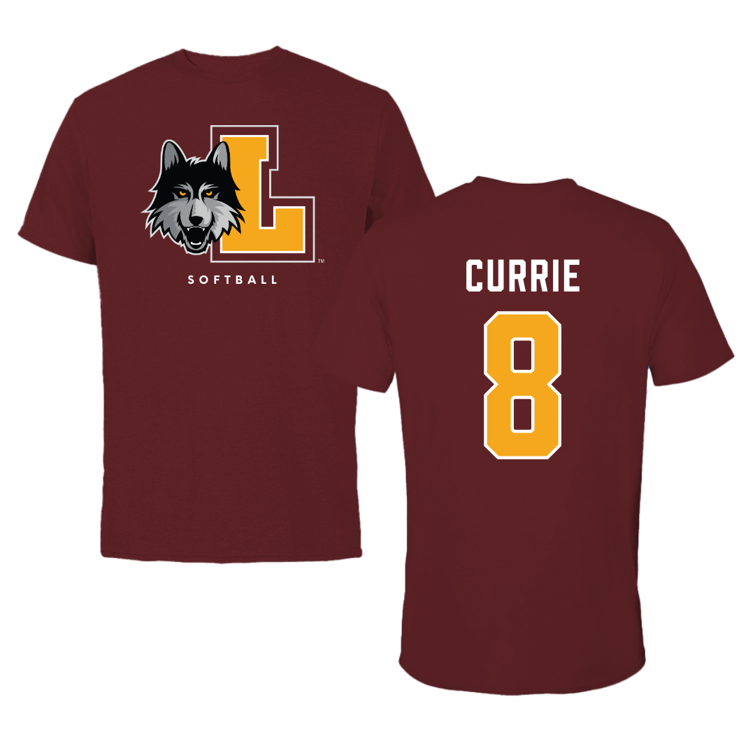 Loyola University-Chicago Softball Maroon Mascot Tee - #8 Jocelyn Currie