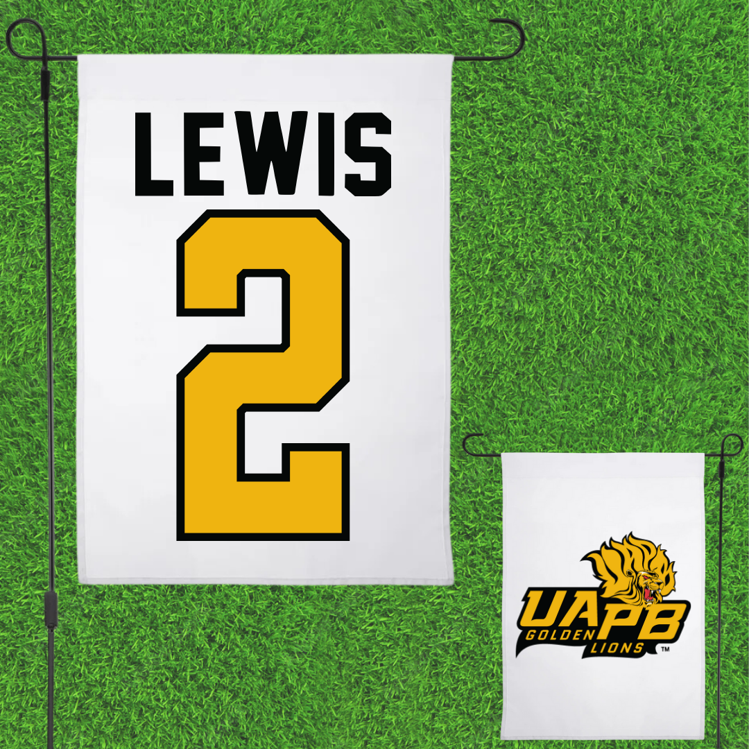 University of Arkansas-Pine Bluff Football White Garden Flag - #2 Kenji Lewis