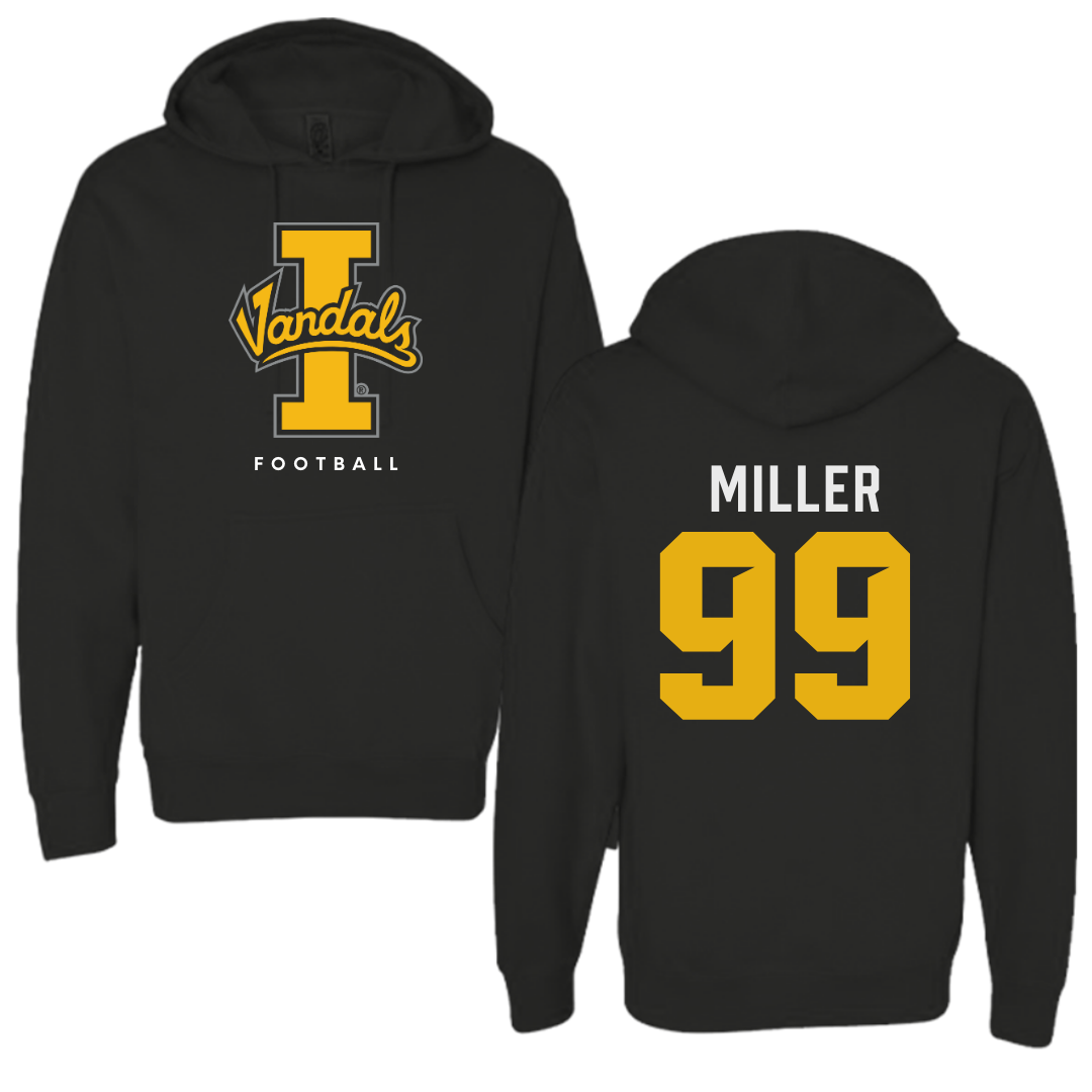 University of Idaho Football Black Vandals Hoodie - #99 Trevor Miller
