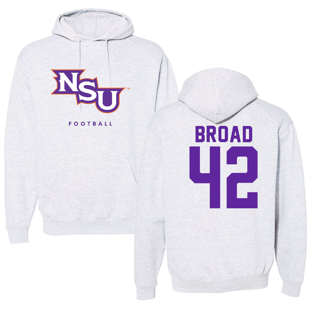 Northwestern State University Football Gray Hoodie - #42 Matthew Broad