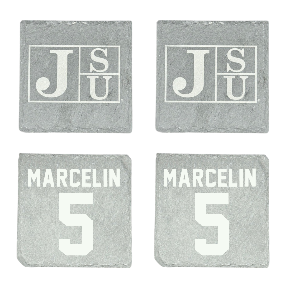 Jackson State University Volleyball Stone Coaster (4 Pack)  - #5 Nyjha Marcelin