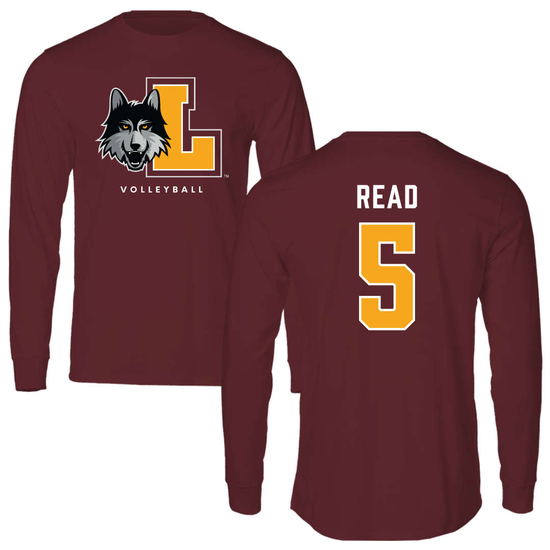 Loyola University-Chicago Volleyball Maroon Mascot Performance Long Sleeve - #5 Jake Read