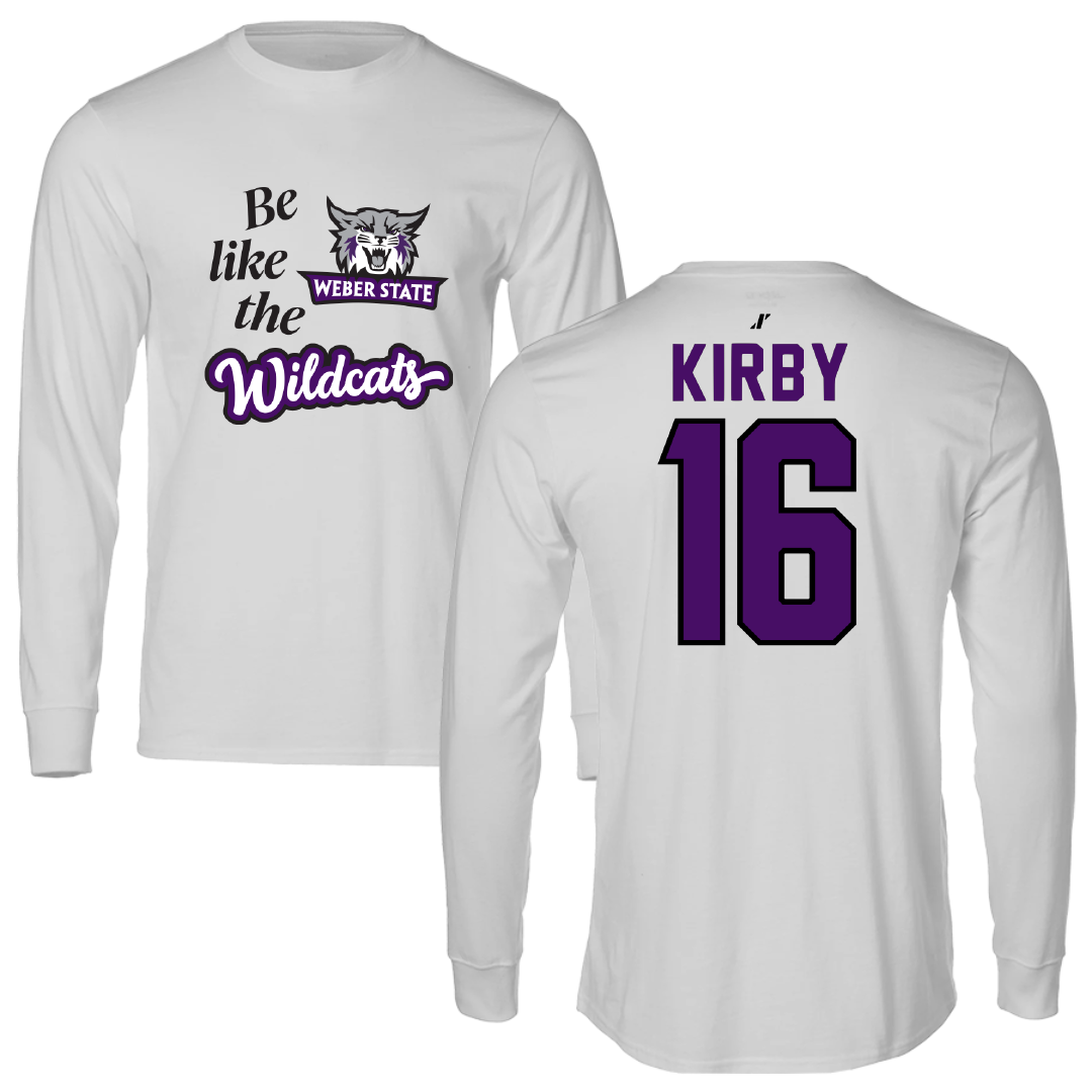 Weber State University Soccer Light Gray Be Like Us Performance Long Sleeve - #16 Grace Kirby