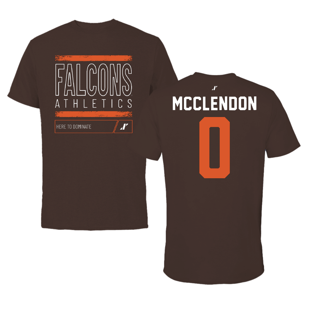 Bowling Green State University Football Brown Dominate Tee - #0 Darius McClendon