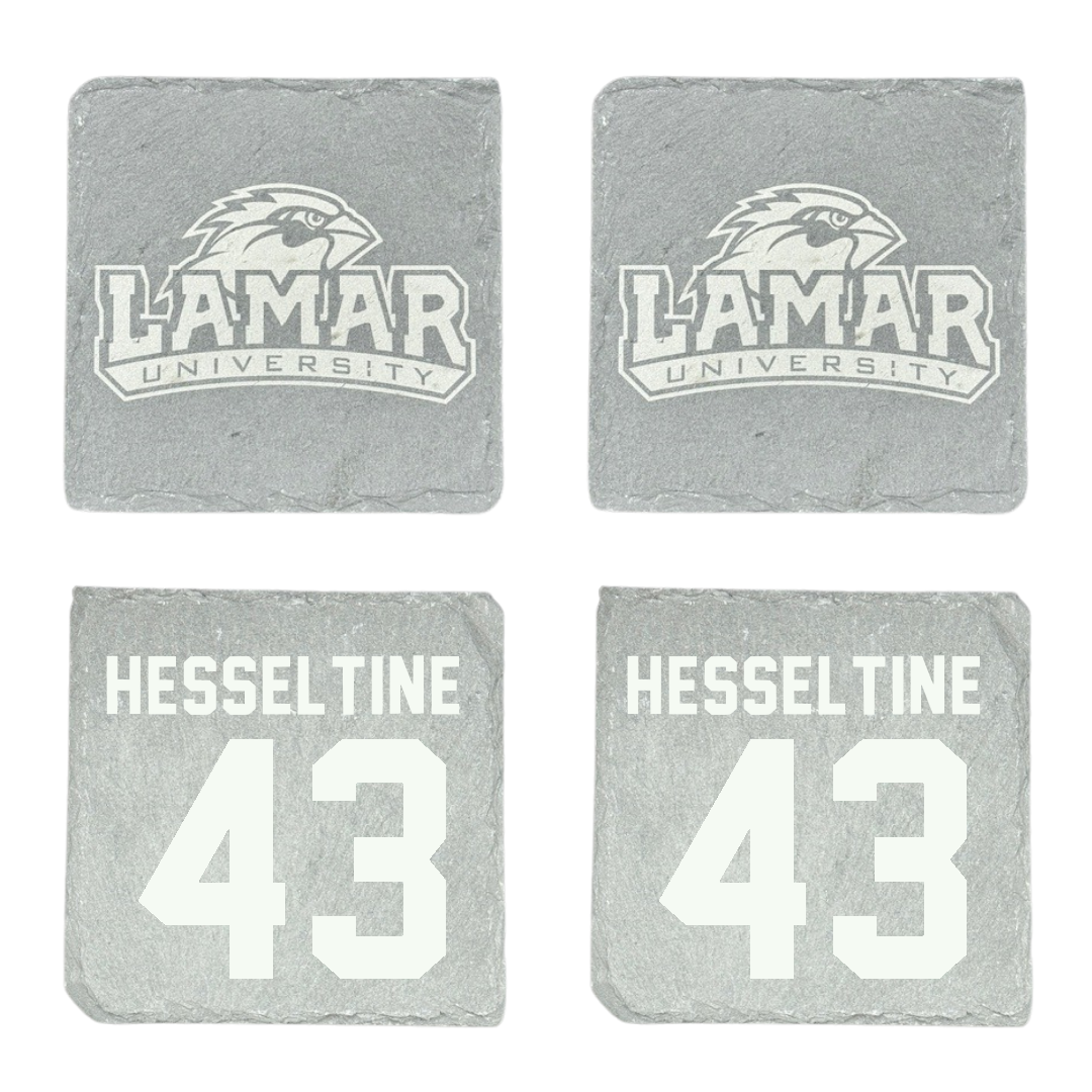 Lamar University Baseball Stone Coaster (4 Pack)  - #43 Hunter Hesseltine