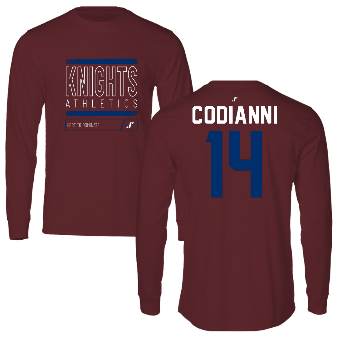 Fairleigh Dickinson University-Metropolitan Campus Lacrosse Maroon Dominate Long Sleeve - #14 Nora Codianni
