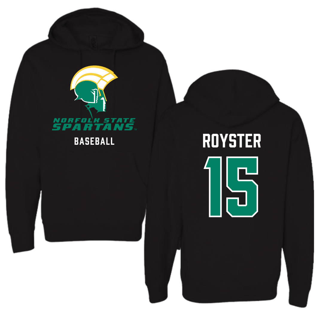 Norfolk State University Baseball Black Hoodie - #15 Liam Royster
