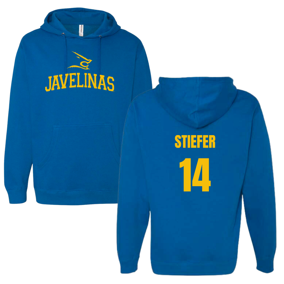 Texas A&M University-Kingsville Beach Volleyball Blue Hoodie - #14 Meghan Stiefer