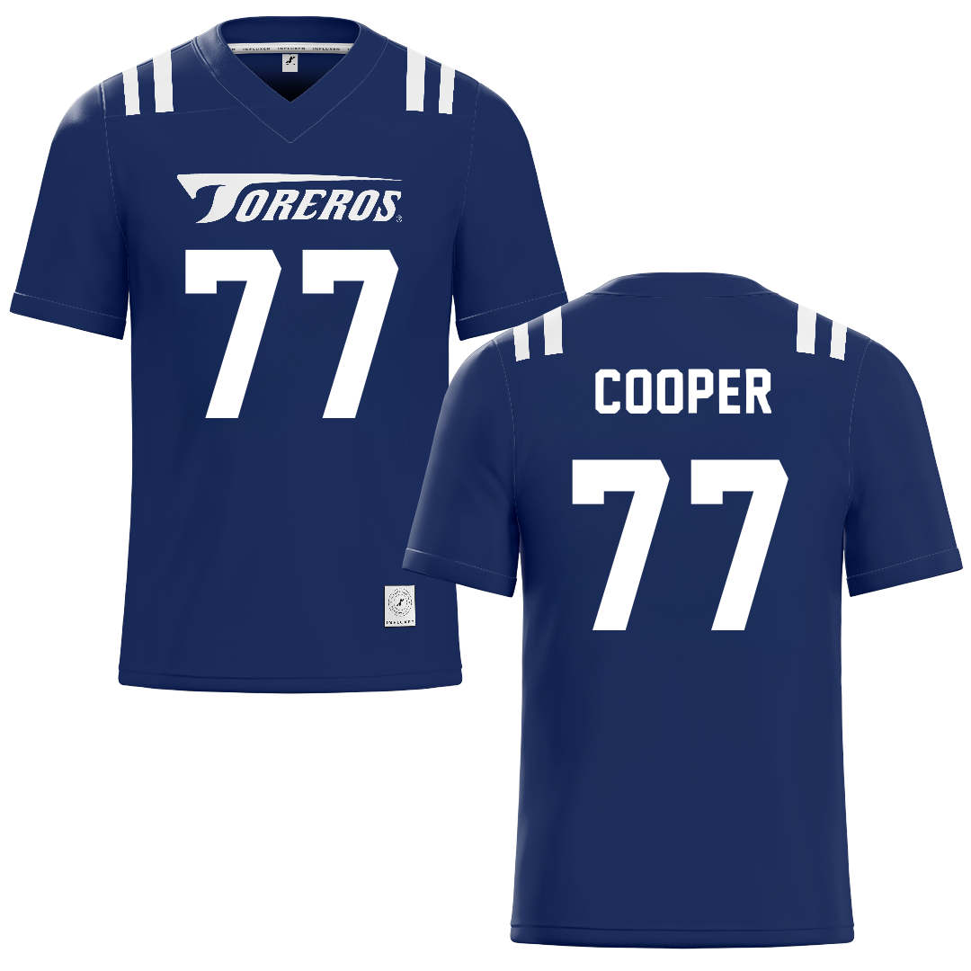 University of San Diego Navy Football Jersey - #77 Malachi Cooper