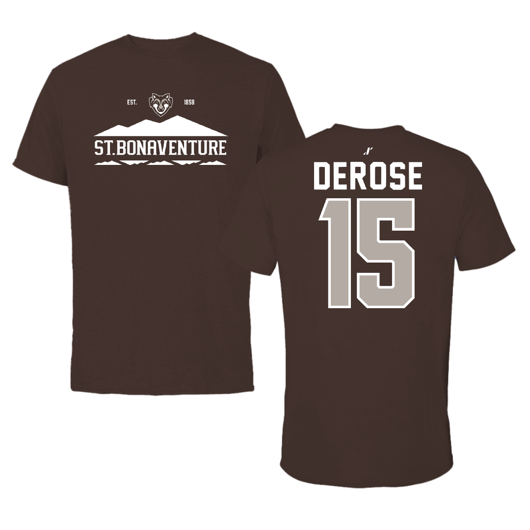 St. Bonaventure University Basketball Brown General Tee - #15 Jack DeRose