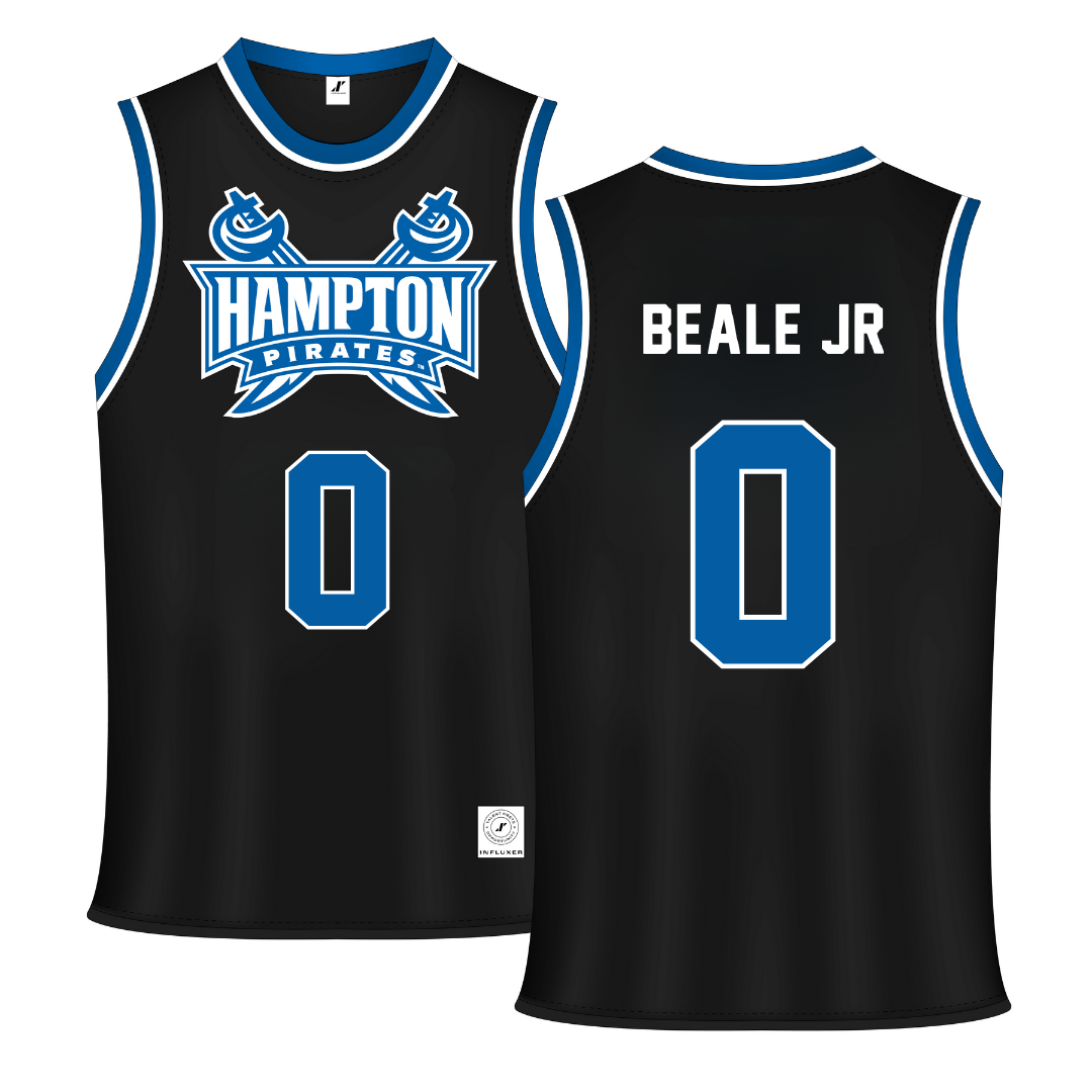 Hampton University Black Basketball Jersey - #0 George Beale Jr