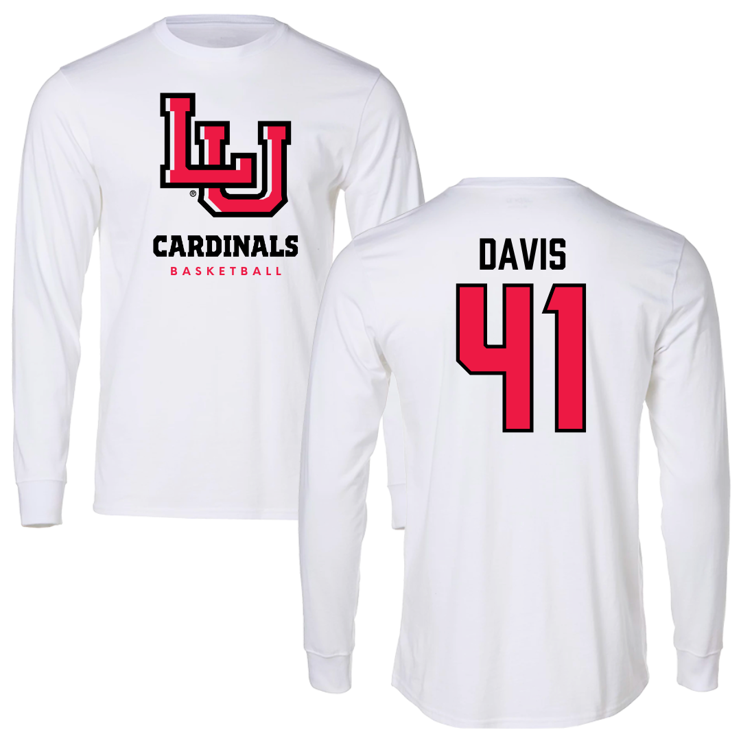 Lamar University Basketball White Performance Long Sleeve - #41 Akasha Davis