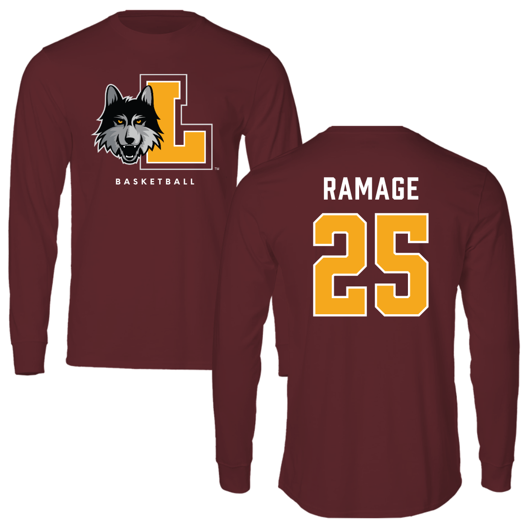 Loyola University-Chicago Basketball Maroon Mascot Long Sleeve - #25 Mallory Ramage