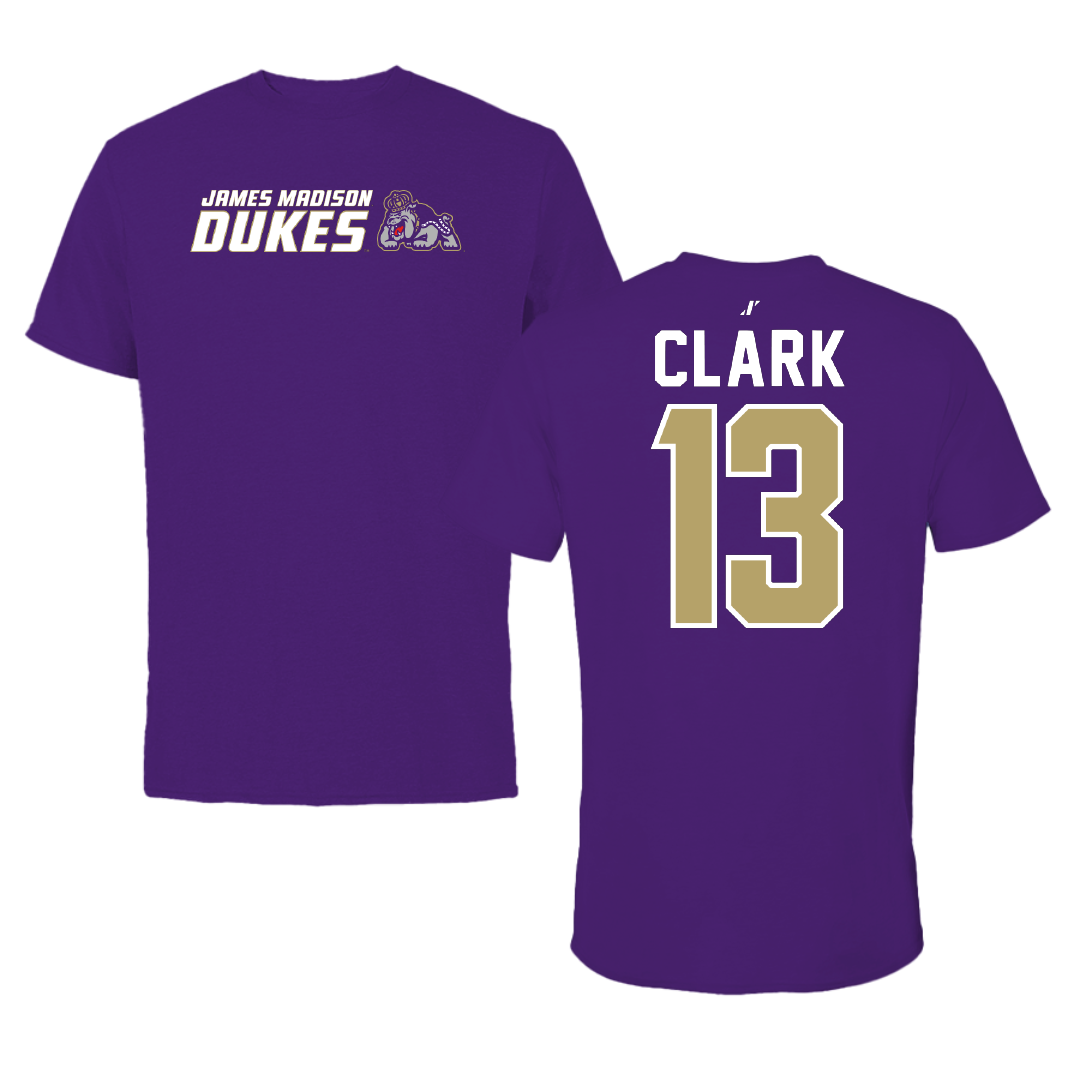 James Madison University Lacrosse Purple General Tee - #13 Maggie Clark