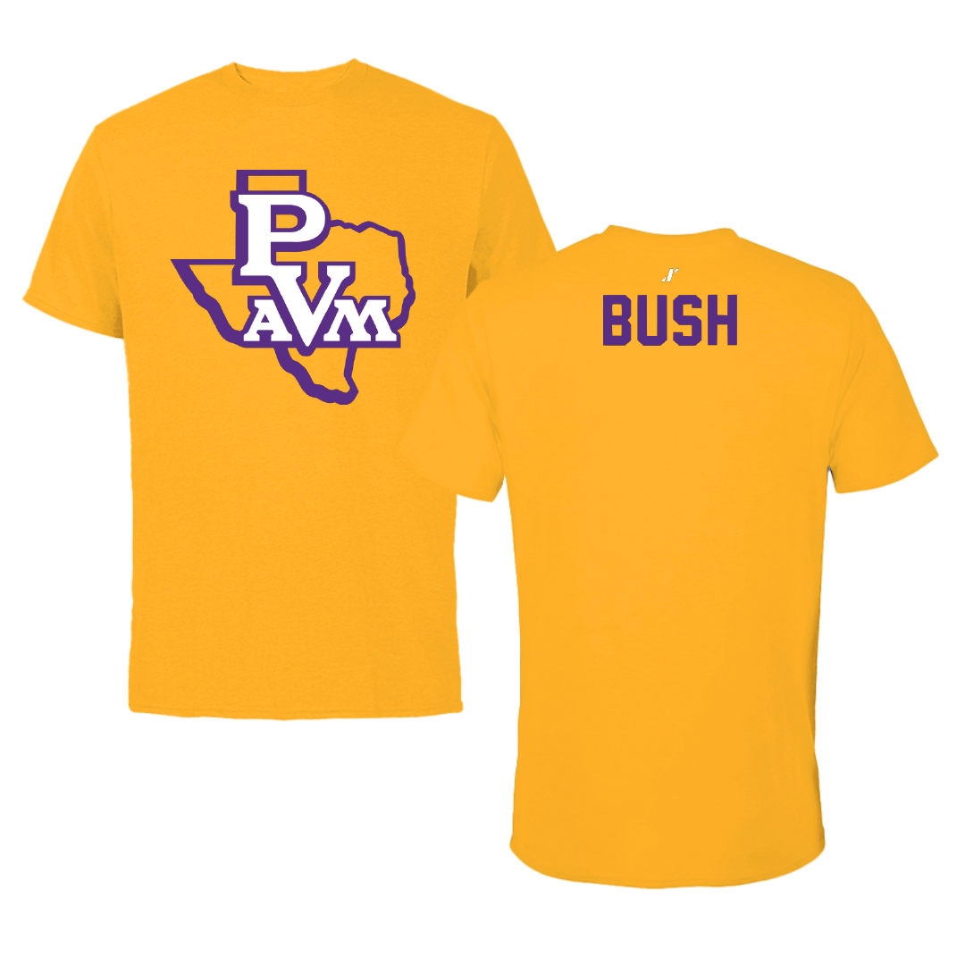 Prairie View A&M University Basketball Gold Performance Tee - Braelon Bush