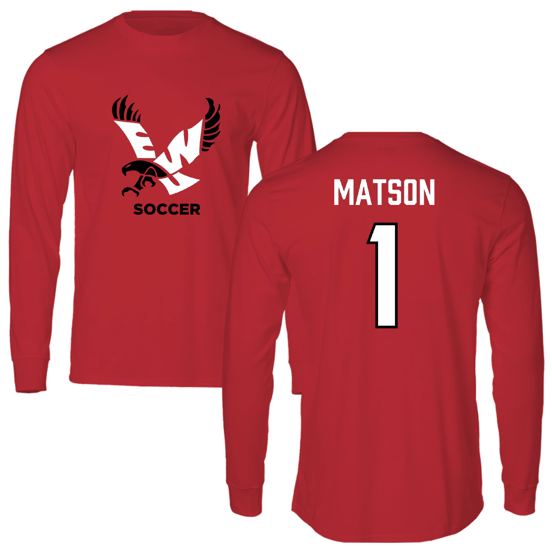 Eastern Washington University Soccer Red EWU Performance Long Sleeve - #1 Kiara Matson