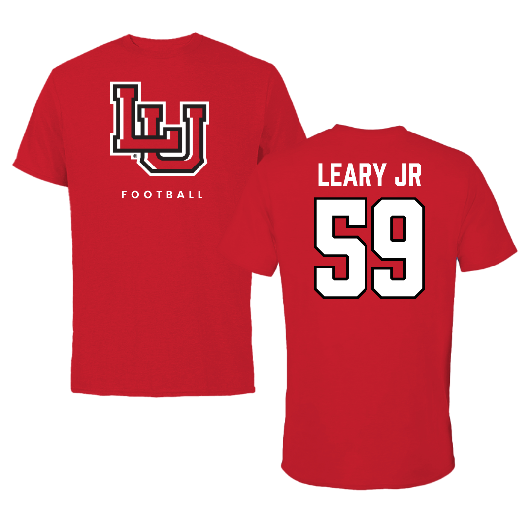 Lamar University Football Red Performance Tee - #59 Lonnie Leary Jr