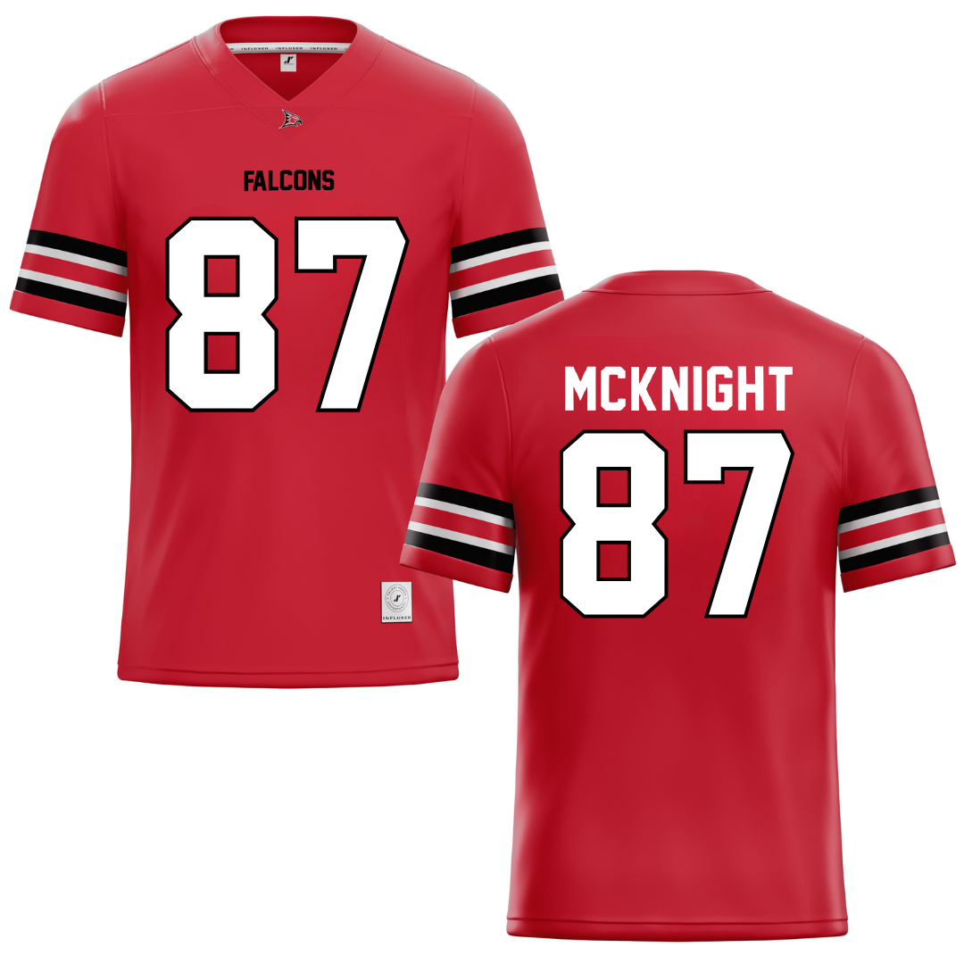 University of Wisconsin-River Falls Red Football Jersey - #87 Brody McKnight