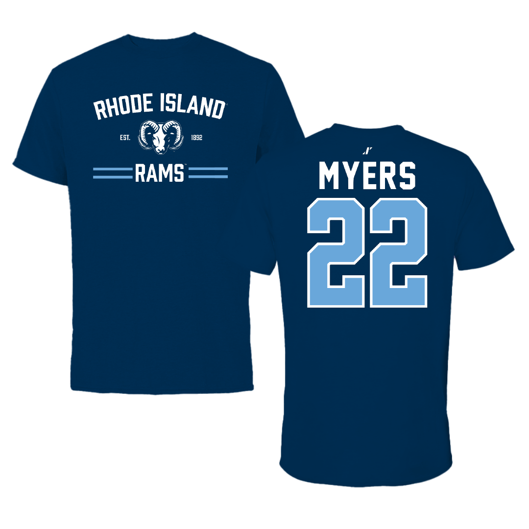 University of Rhode Island Lacrosse Navy General Performance Tee - #22 Brinley Myers