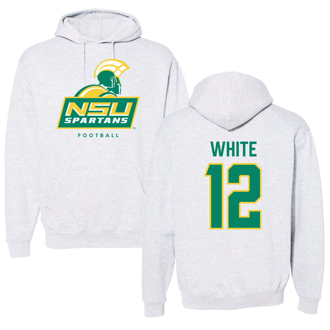 Norfolk State University Football Gray Hoodie - #12 Jaylen White