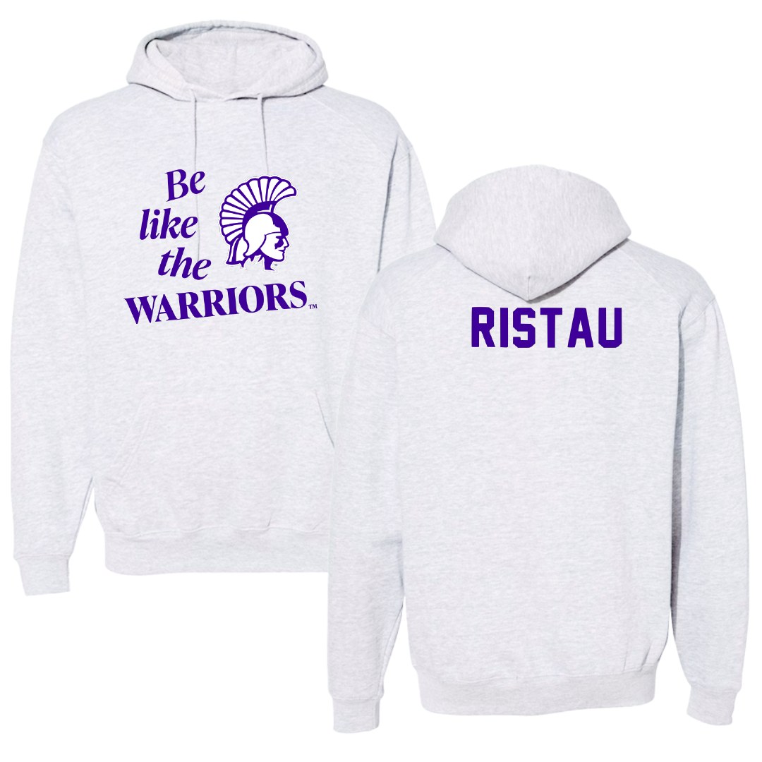 Winona State University Tennis Light Gray Be Like Us Hoodie - Lainy Ristau