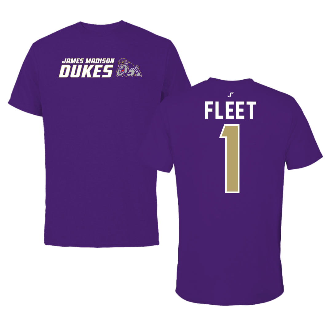 James Madison University Softball Purple General Tee - #1 Kirsten Fleet