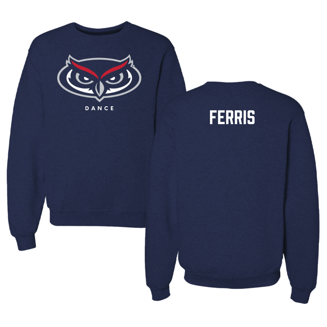 Florida Atlantic University Dance Navy Mascot Crewneck - Caroline Ferris