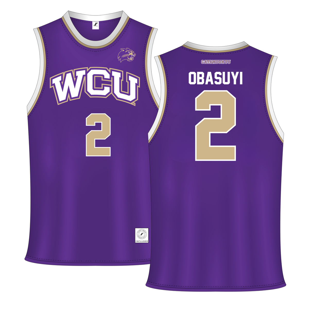 Western Carolina University Purple Basketball Jersey - #2 Kehinde Obasuyi