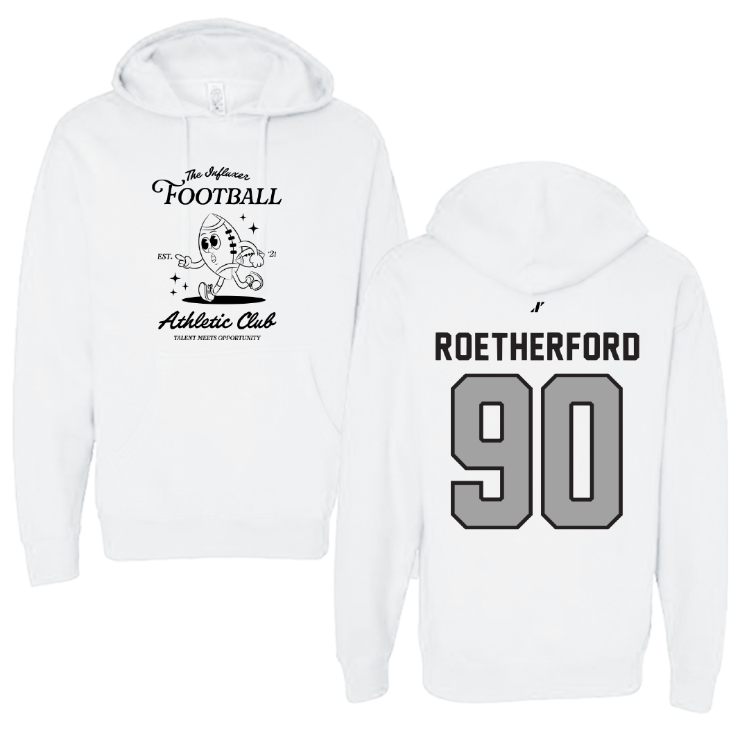 Football White Influxer Athletic Club Hoodie - #90 Cameron Roetherford