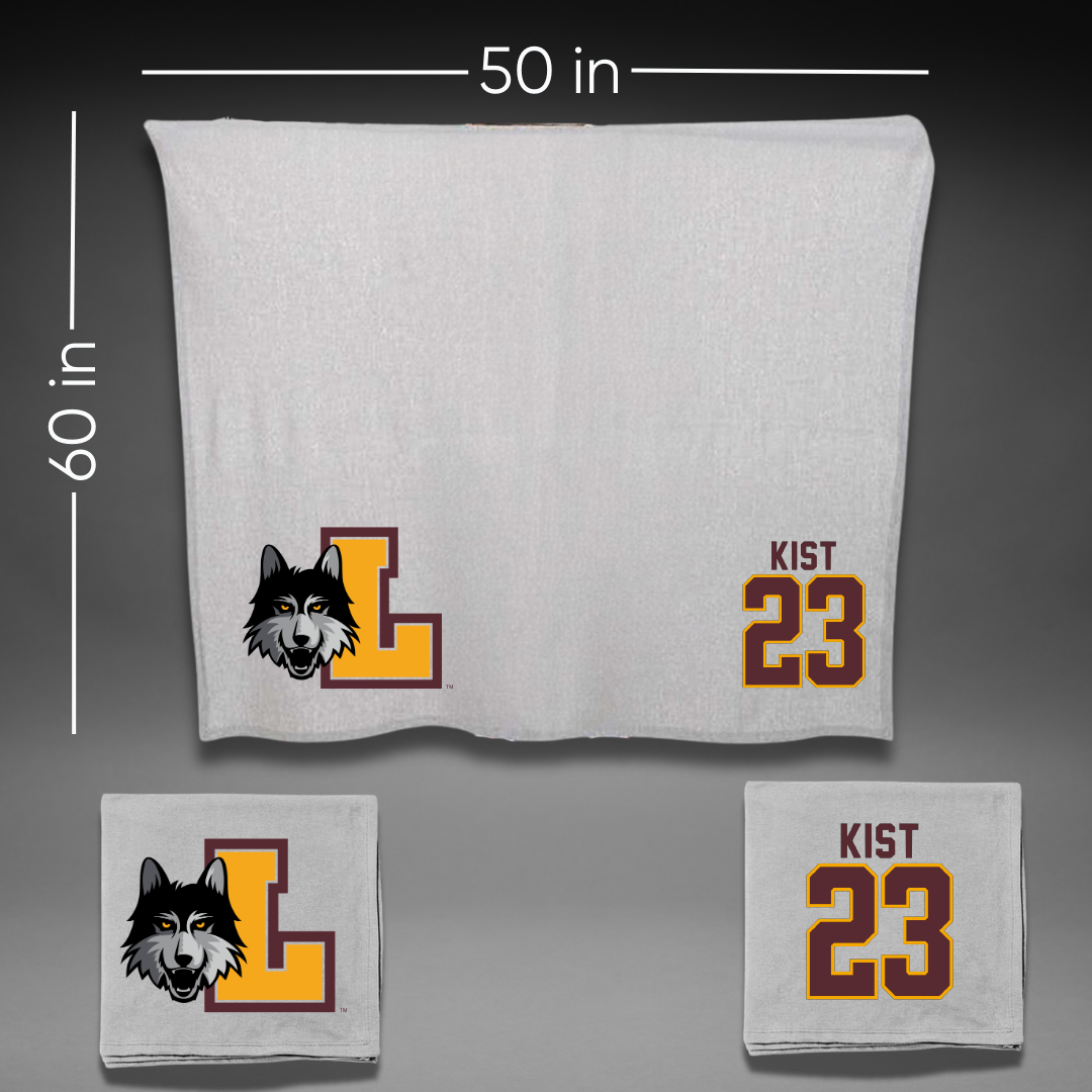 Loyola University-Chicago Soccer Gray Blanket - #23 Kameron Kist