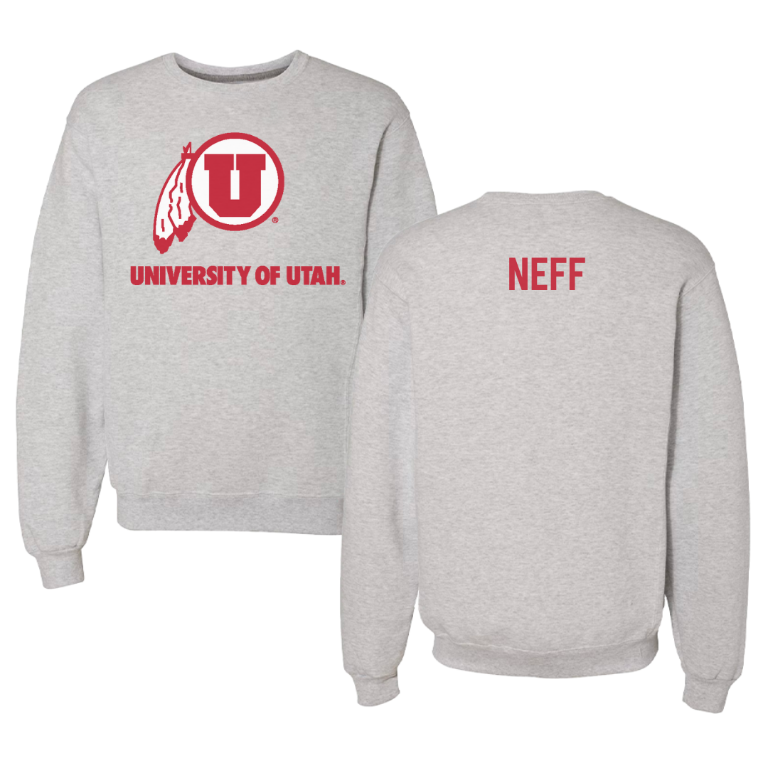 University of Utah Golf Gray Crewneck - Zack Neff