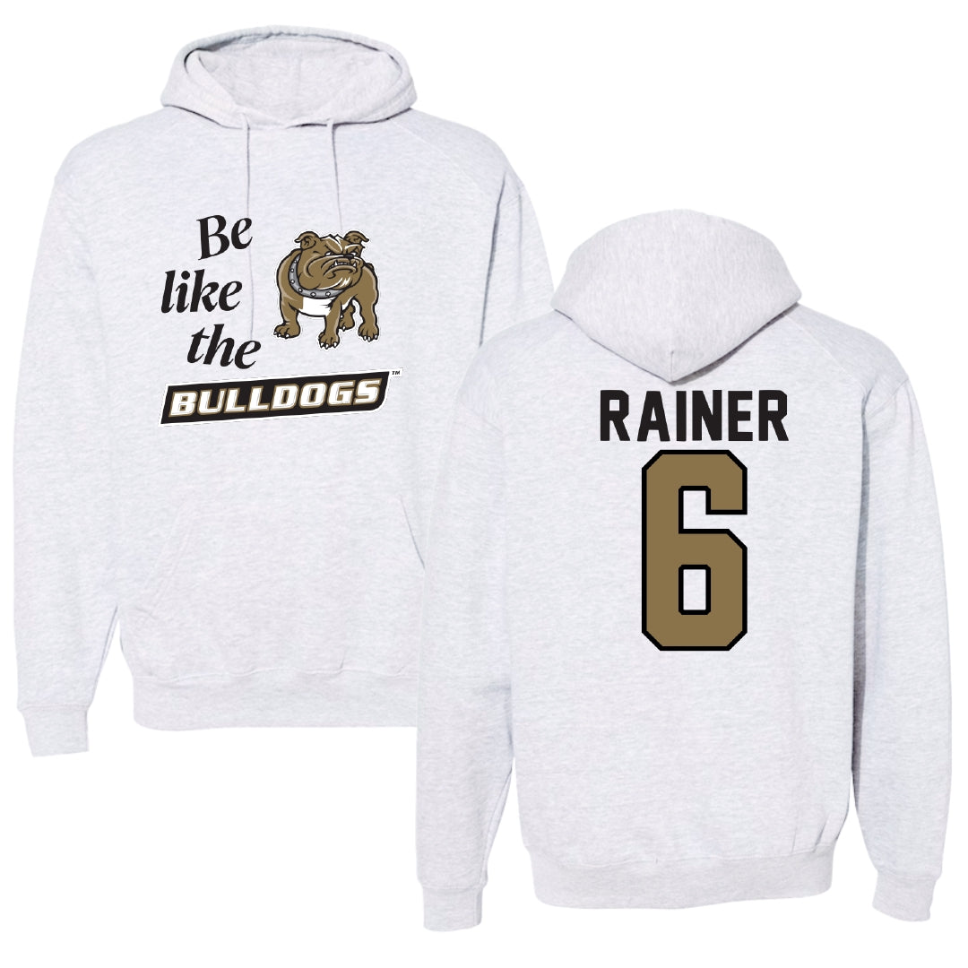 Bryant University Softball Light Gray Be Like Us Hoodie - #6 Amira Rainer