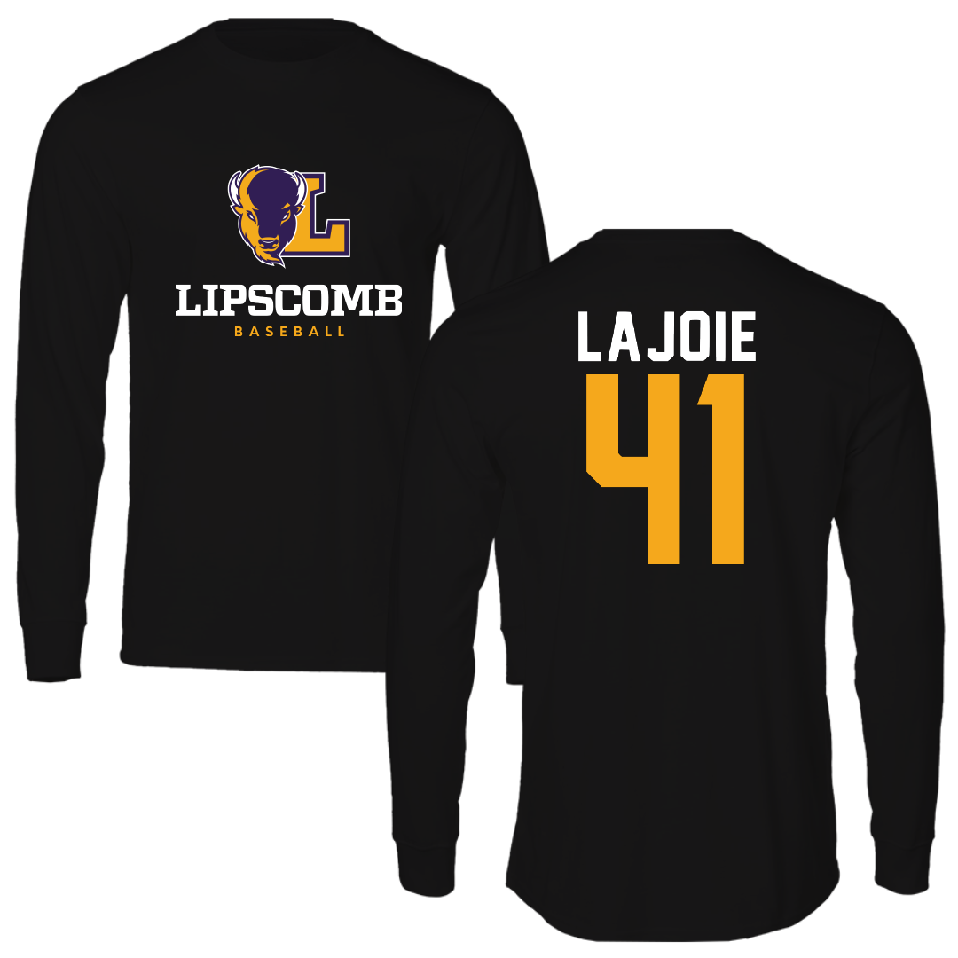 Lipscomb University Baseball Black Performance Long Sleeve - #41 Josh Lajoie