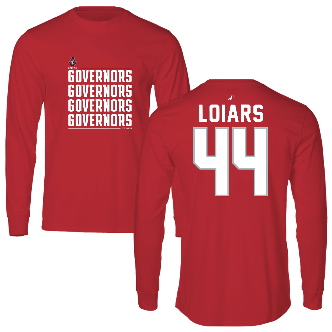 Austin Peay State University Beach Volleyball Red General Performance Long Sleeve - #44 Emma Loiars