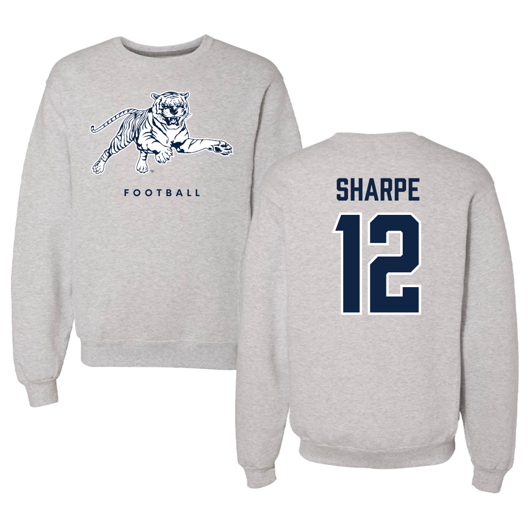 Jackson State University Football Gray Crewneck - #12 Nireek Sharpe