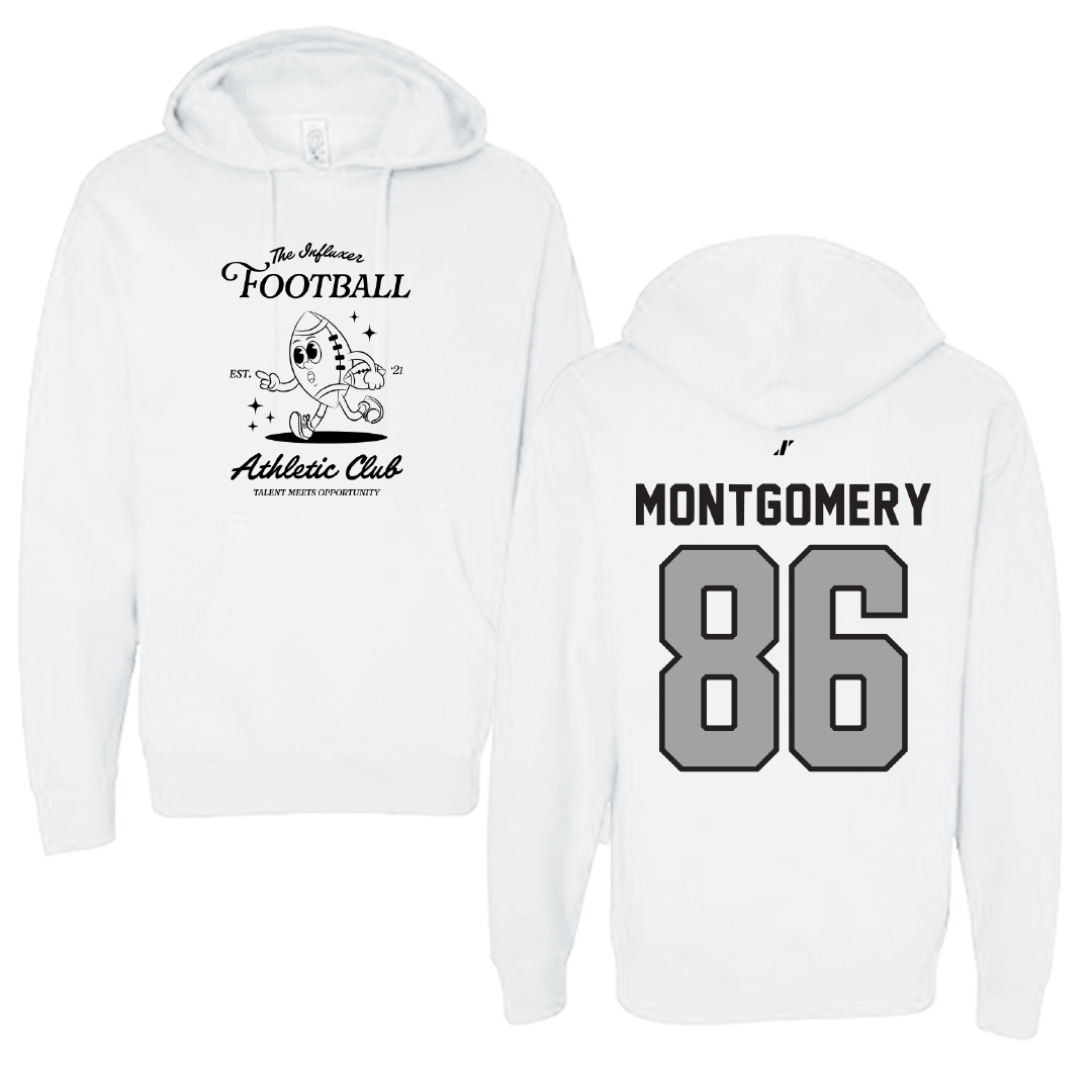 Football White Influxer Athletic Club Hoodie - #86 Ty Montgomery