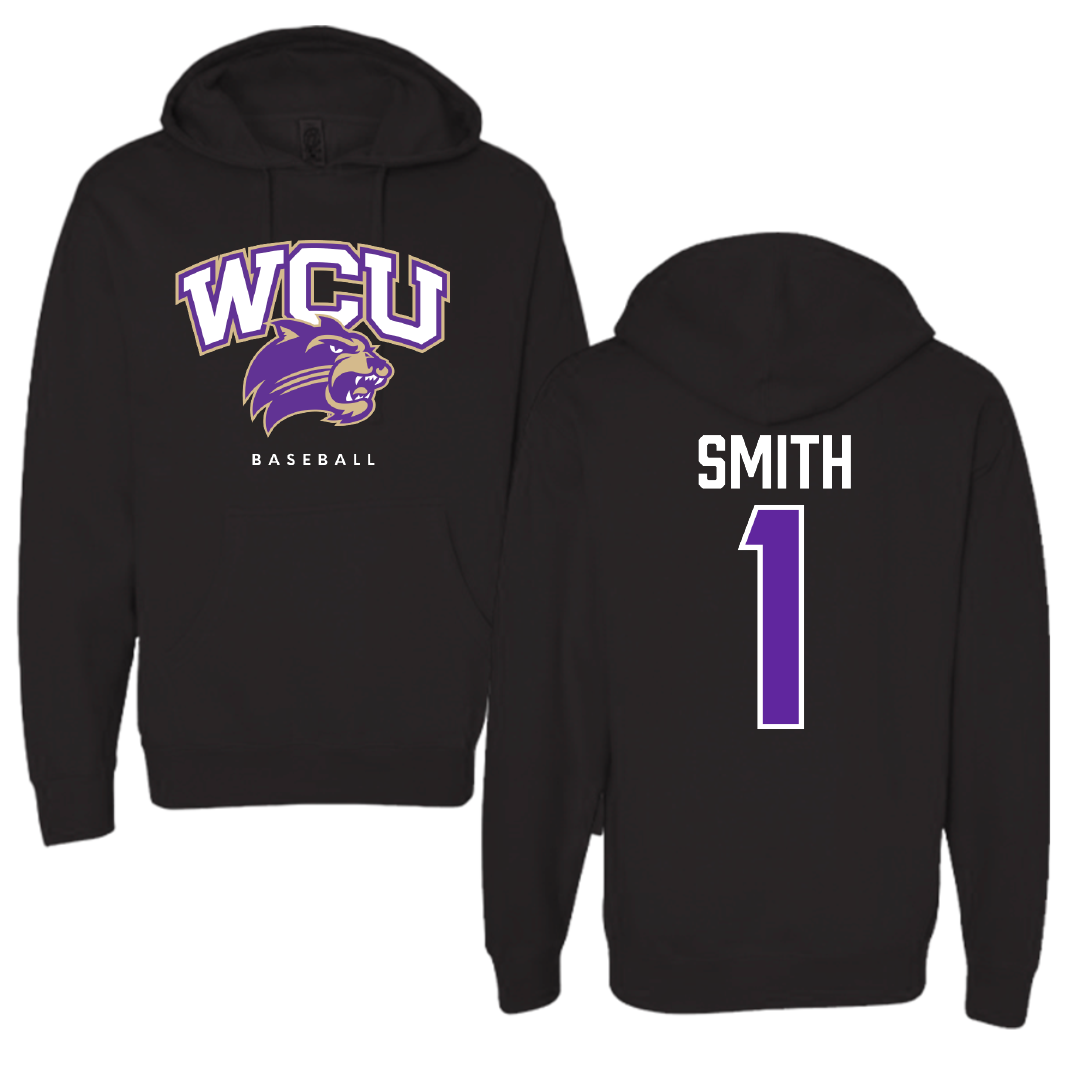 Western Carolina University Baseball Black Hoodie - #1 Elijah Smith