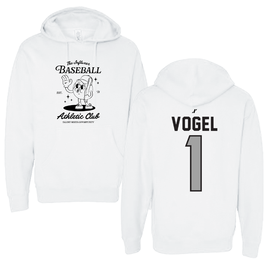 Baseball White Influxer Athletic Club Hoodie - #1 Ryan Vogel