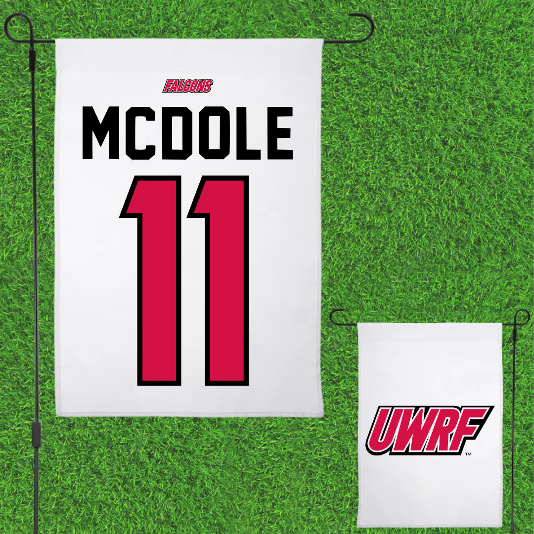 University of Wisconsin-River Falls Volleyball White Garden Flag - #11 Grace McDole