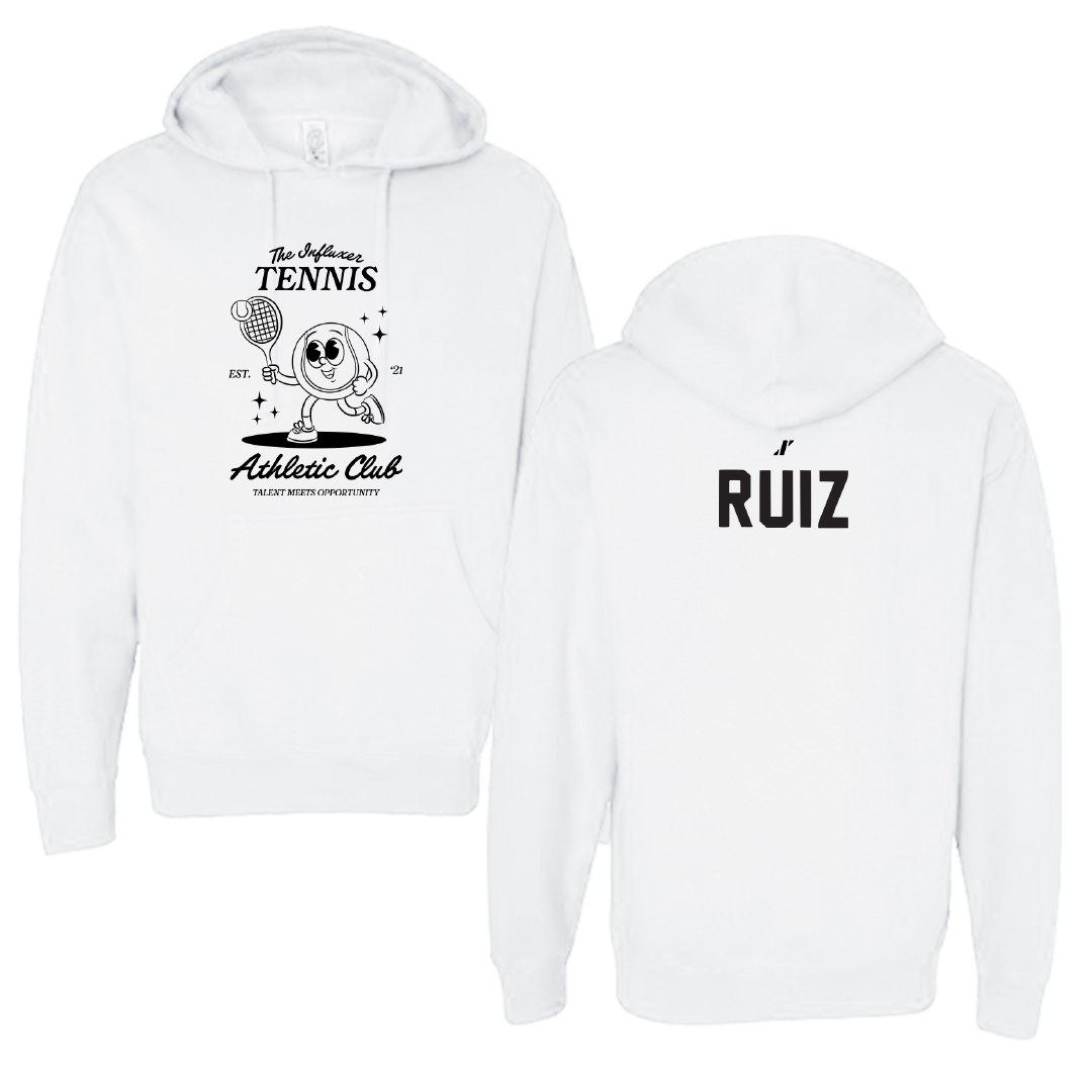 Tennis White Influxer Athletic Club Hoodie - Laura Ruiz
