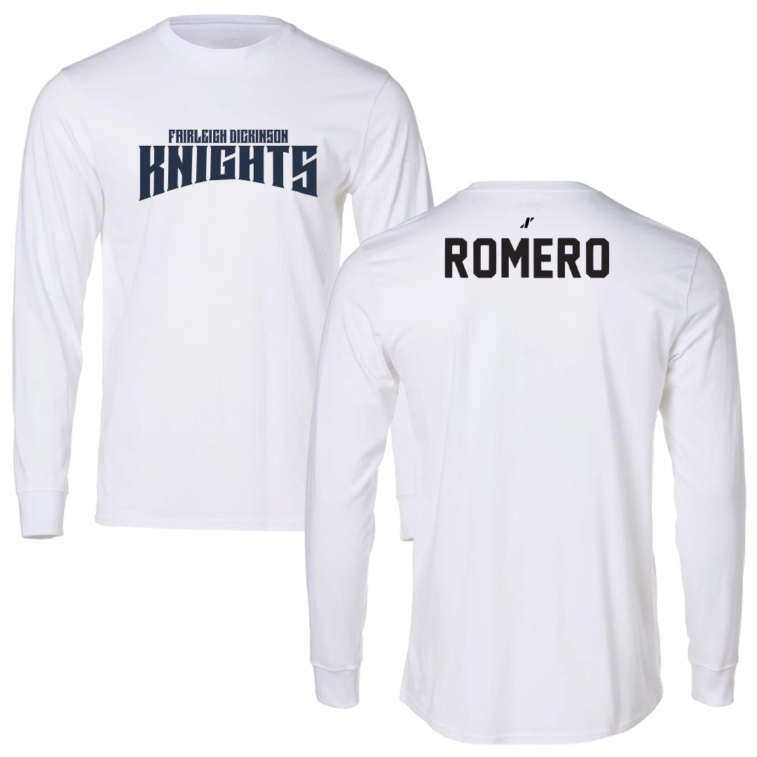 Fairleigh Dickinson University-Metropolitan Campus TF and XC White Classic Long Sleeve - Zander Romero