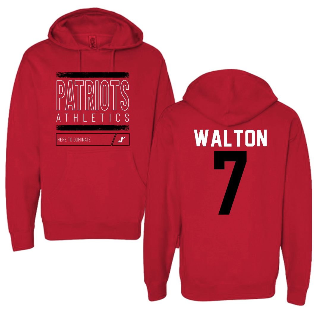 Dallas Baptist University Volleyball Red Dominate Hoodie - #7 Aryn Walton